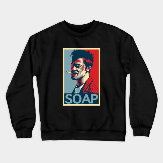 Tyler Durden "Hope" Poster Crewneck Sweatshirt by Woah_Jonny